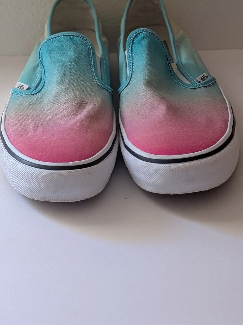 Vans Slip-On Sneakers - Turquoise to Pink Ombre
